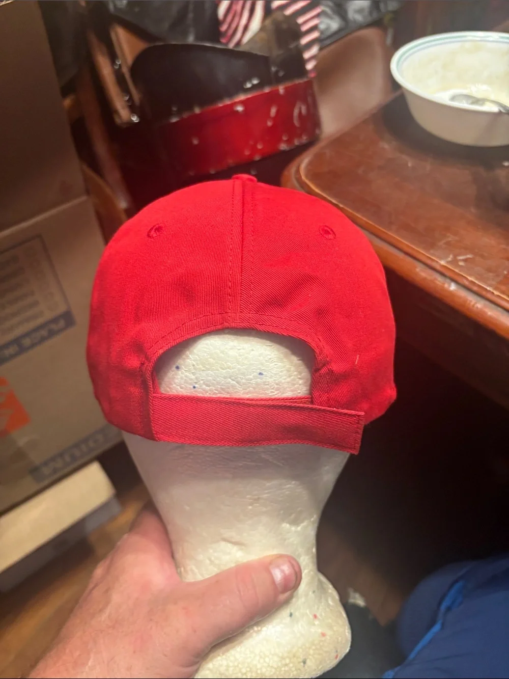New Era Red 'National Champions' football Cap with White Embroidery
